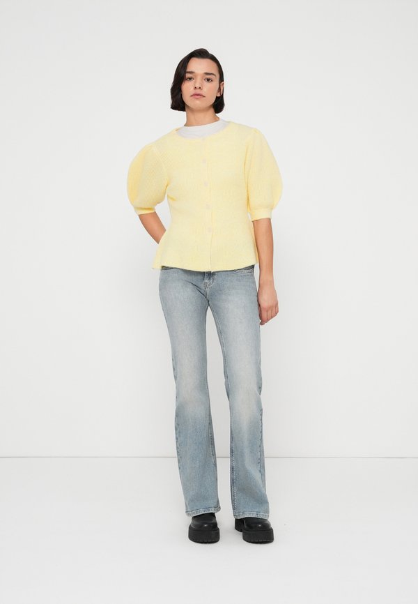 Pieces PCSILLY SS PUFF KNIT CARDIGAN NOOS BC