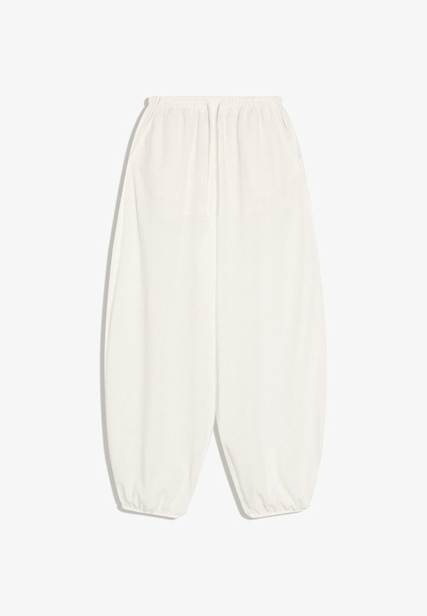 Bershka RUSTIC BLOOMER - Trousers - white