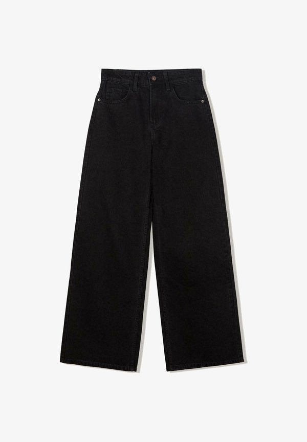 Bershka Wide Leg - black