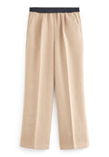 Next WAISTBAND DETAIL WIDE LEG TROUSERS