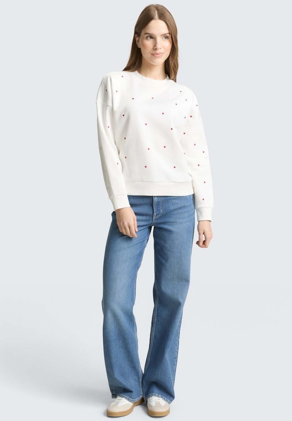 TOM TAILOR DENIM SWEATSHIRT WITH EMBROIDERY