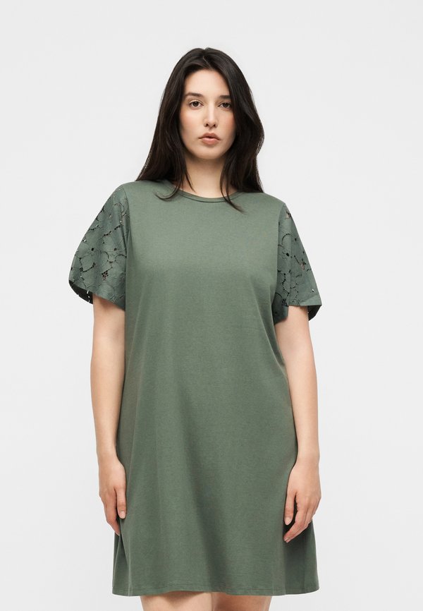 Vero Moda Curve VMCVILLA O NECK SHORT DRESS