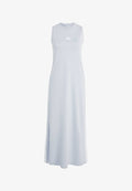 adidas Sportswear ESSENTIALS STRIPES LONG RACERBACK - Jersey dress - halo silver/white