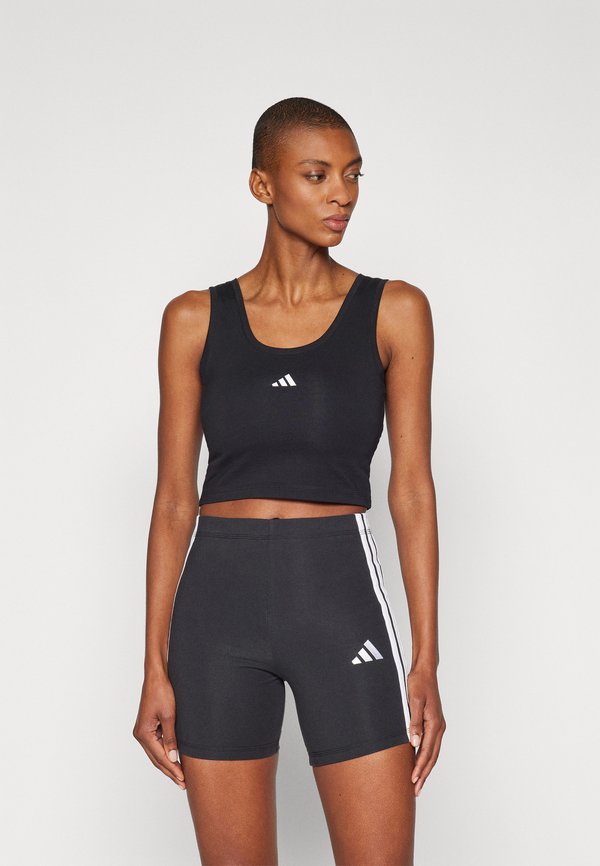 adidas Sportswear ESSENTIALS SMALL LOGO LIFESTYLE - Top - black white