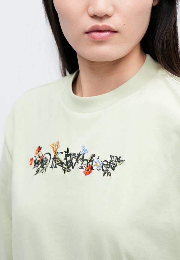 OFF-WHITE BOOKISH FLOWERS BOXY TEE