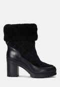 Lauren Ralph Lauren CORALINE SHEARLING-TRIM SUEDE BOOTIE