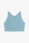Puma SHAPELUXE HIGH NECK BRA - MID - Medium support sports bra - baltic sea blue