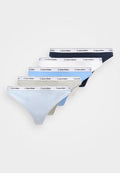 Calvin Klein Underwear ICON LOGO 5 PACK - Thong - shoreline/blue descent/white/grey