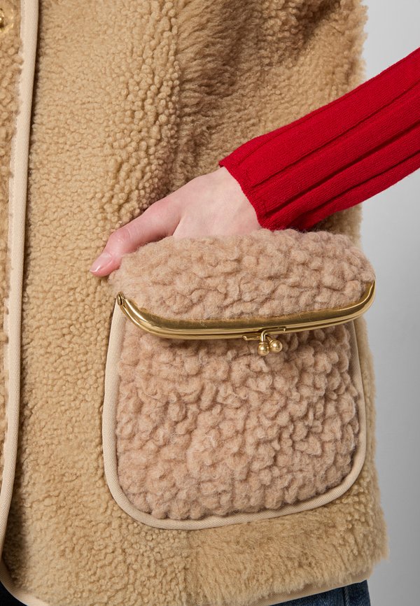 COACH SHERPA SHEARLING MIXED VEST