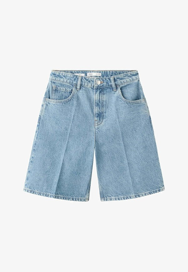 Mango ADULT - Denim shorts - blue