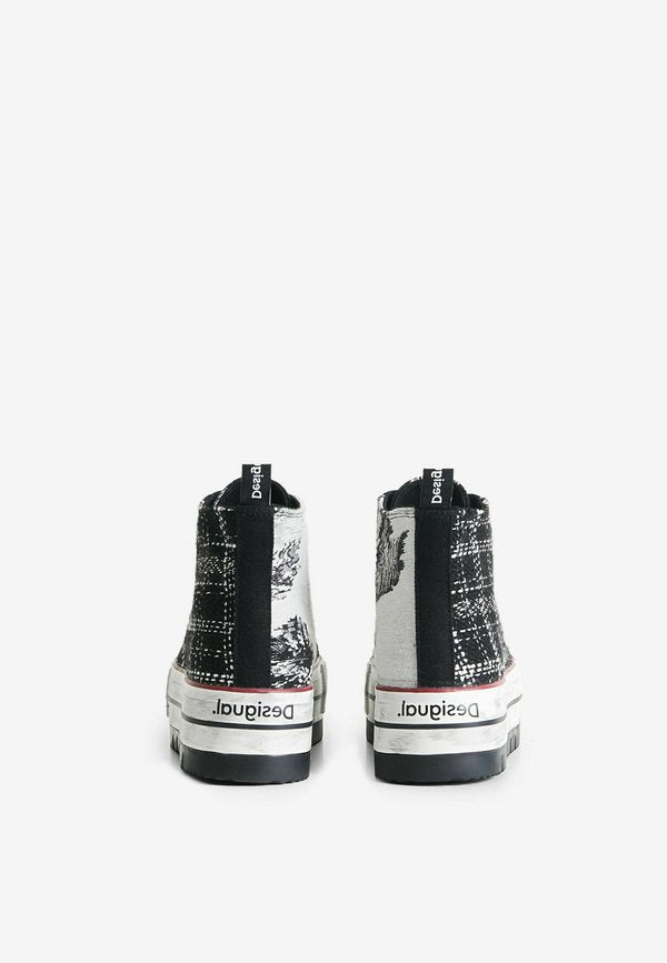Desigual TARTAN PLATFORM HIGH-TOP
