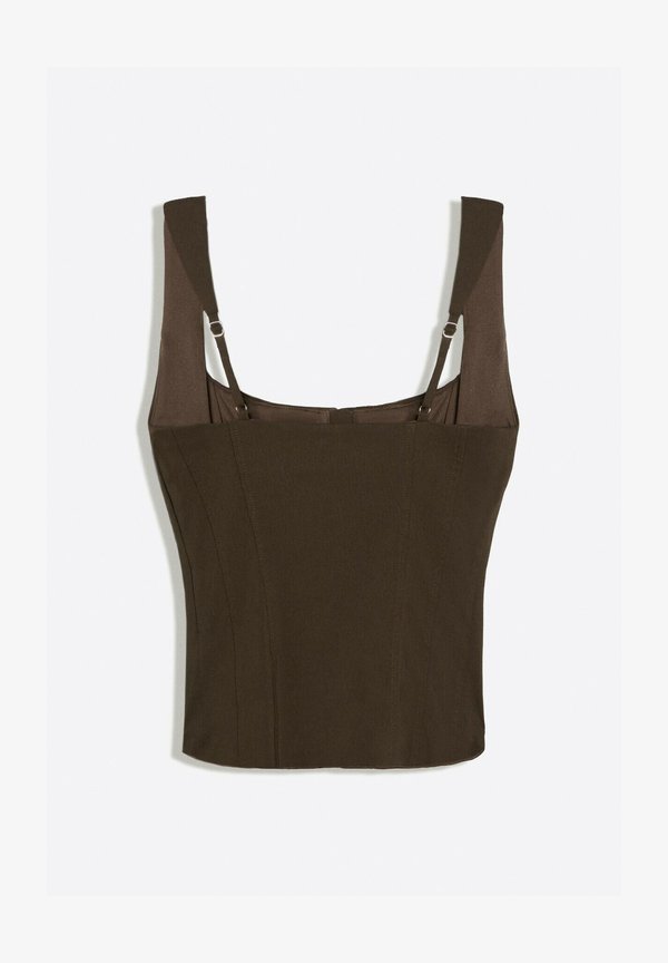 Bershka BENGALINE STRAPPY - TOP 00930710 - Blouse - brown