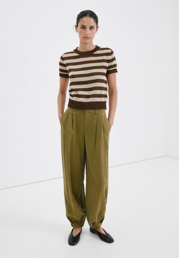 Mango ADULT - Print T-shirt - brown