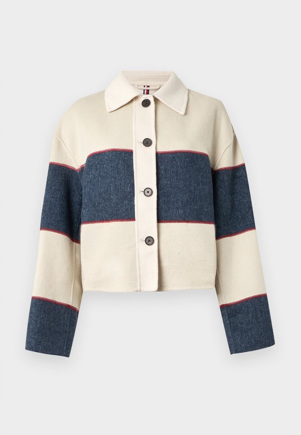 Tommy Hilfiger OVERSIZED WOOL BLEND RUGBY CROPPED JACKET