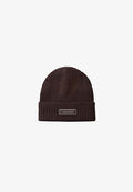 Calvin Klein PATCH CHUNKY RIB COTTON BEANIE - Beanie - dark brown