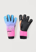 Puma ULTRA ULTIMATE HYBRID UNISEX - Goalkeeping gloves - blue/pink/lime