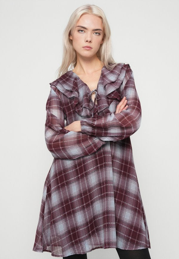 Vero Moda VMEMILIE SHORT CHECK DRESS