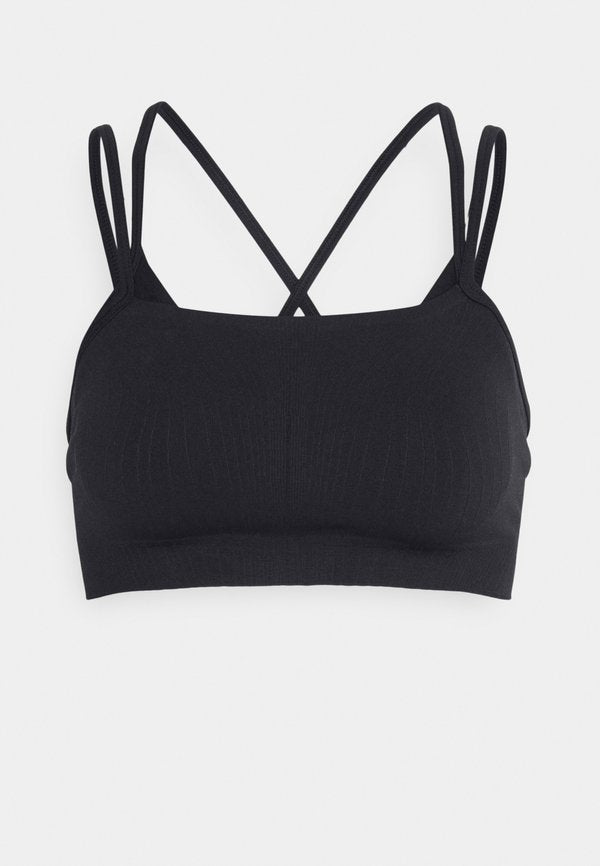 Nike Performance INDY SEAMLESS BRA - Light support sports bra - black/iron grey