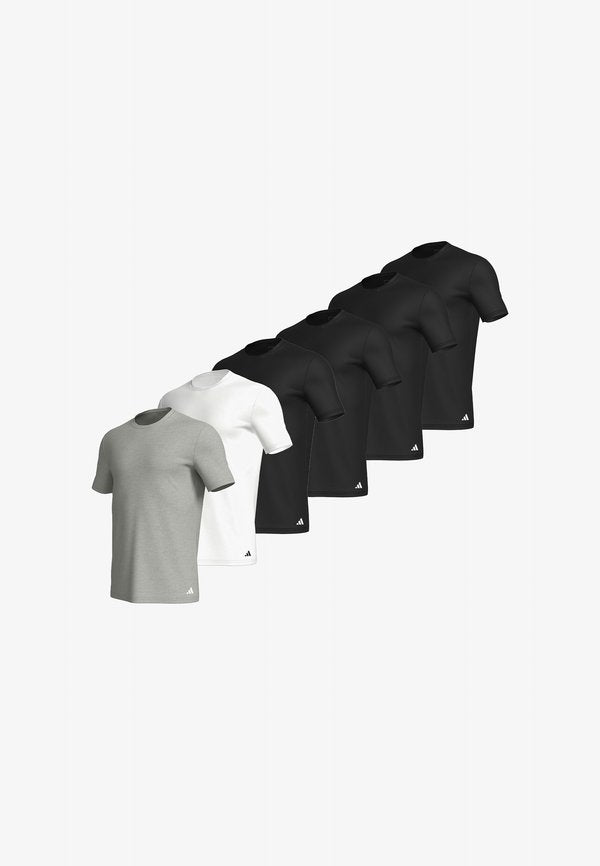 adidas Sportswear 6ER PACK  - Undershirt - schwarz   weiß   grau
