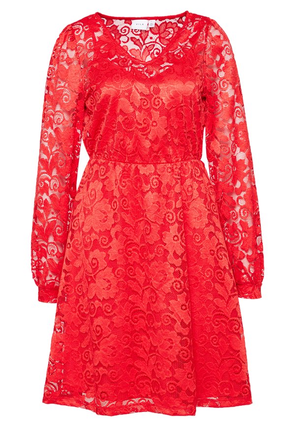 VILA VISANDRA V NECK DRESS