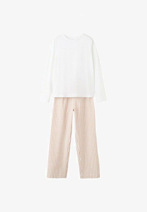 Mango ADULT SET - Pyjama set - brown/white