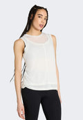 adidas Sportswear ADIDAS SPORTSWEAR SOFT LUX SHEER TANK TOP - Top - off white