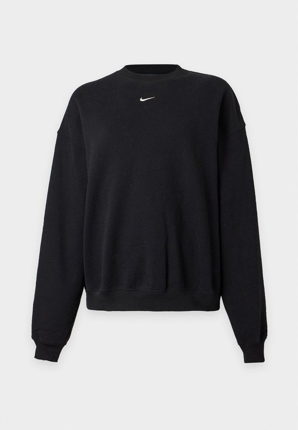 Nike Sportswear STUDIO FLEECE MEDIUM WEIGHT OVERSIZED CREW - Sweatshirt - total black/sail