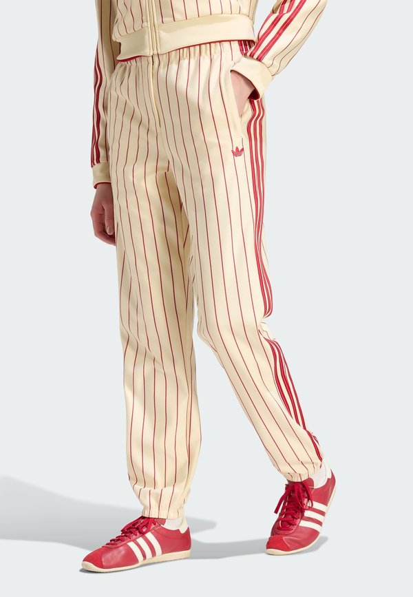 adidas Originals ADIDAS ORIGINALS PINSTRIPE FIREBIRD TRACK PANT - Tracksuit bottoms - warm vanilla/team victory red