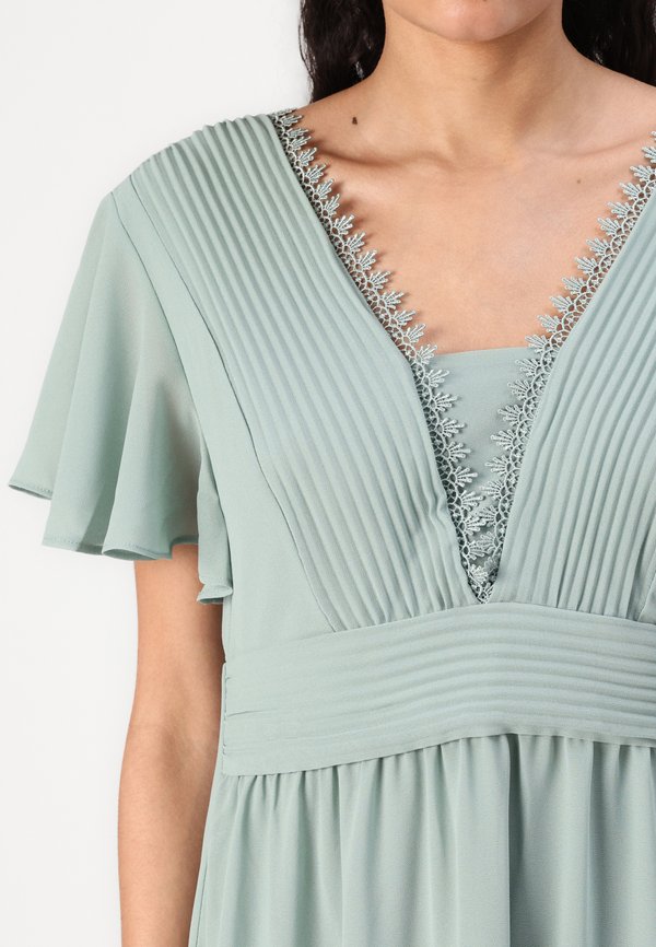 VILA VILILLA V NECK MIDI DRESS