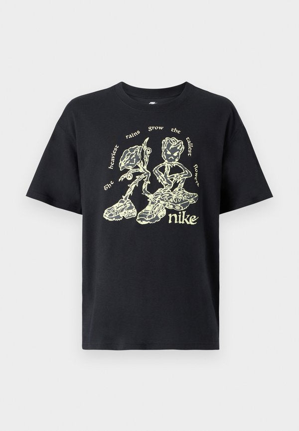 Nike Sportswear TEE TALL FLOWERS - Print T-shirt - black