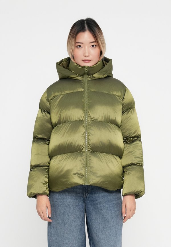 Pieces PCMILLA SHINY PUFFER JACKET HOOD