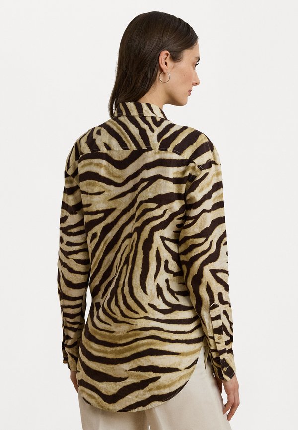 Lauren Ralph Lauren Petite Relaxed fit zebra print linen shirt