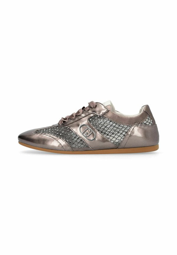 LIU JO GLOSSY LIGHT SNEAKERS WITH RHINESTONES