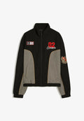 Bershka PRINTED ZIP-UP JACKET - Light jacket - black