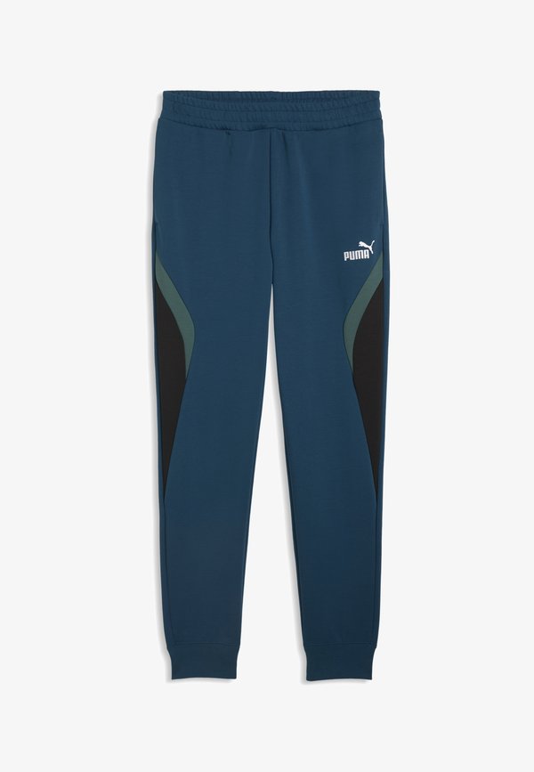 Puma ESSENTIALS COLOURBLOCK JOGGINGHOSE - Tracksuit bottoms - midnight petrol