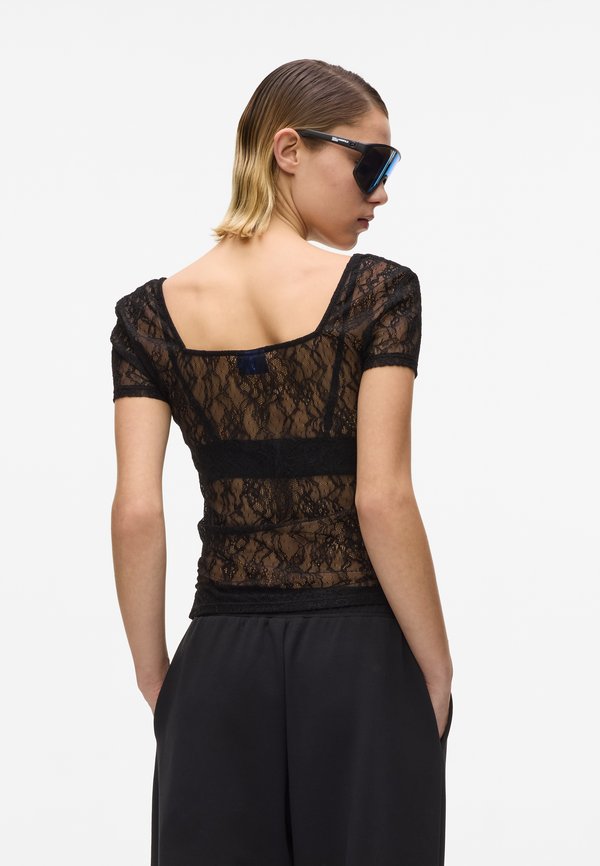 Karl Lagerfeld Jeans CAP-SLEEVED LACE