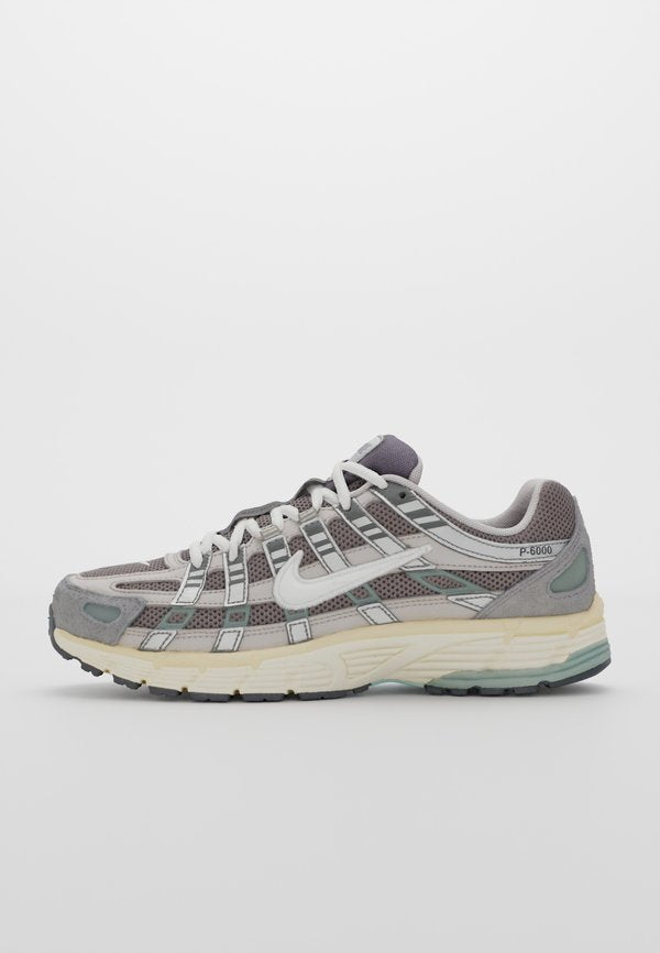 Nike Sportswear P-6000 UNISEX - Trainers - flat pewter/white/light iron ore/metallic silver/iron grey/light bone