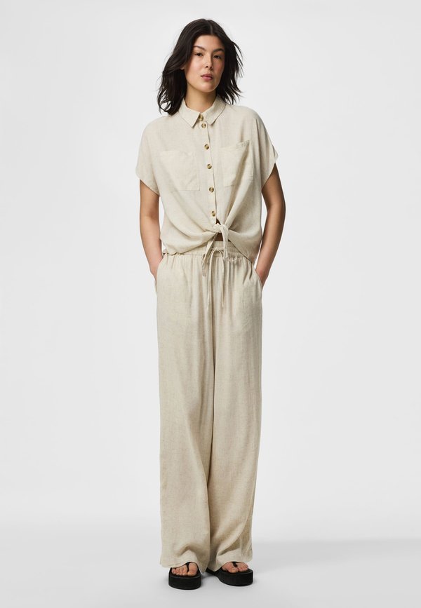 Pieces Short sleeved PCPIA LINEN BLEND