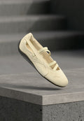 Puma SPEEDCAT - Ankle strap ballerina shoes - light yellow