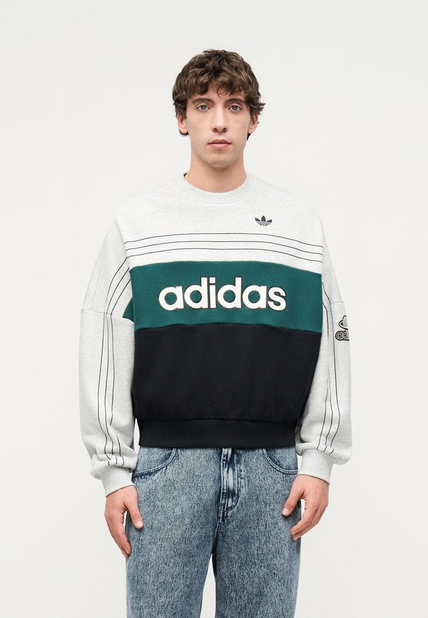 adidas Originals VARSITY CREW UNISEX - Sweatshirt - light grey heather