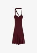 Bershka SCARF MIDI - Cocktail dress / Party dress - bordeaux