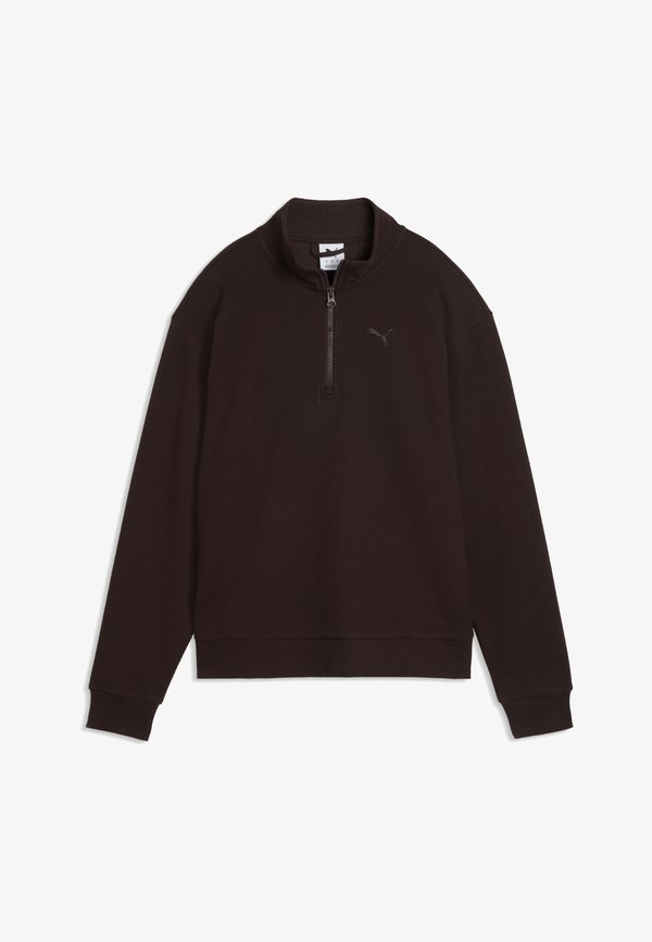 Puma ESS ELEVATED STANDARD HALF-ZIP - Sweatshirt - chocolate fondue