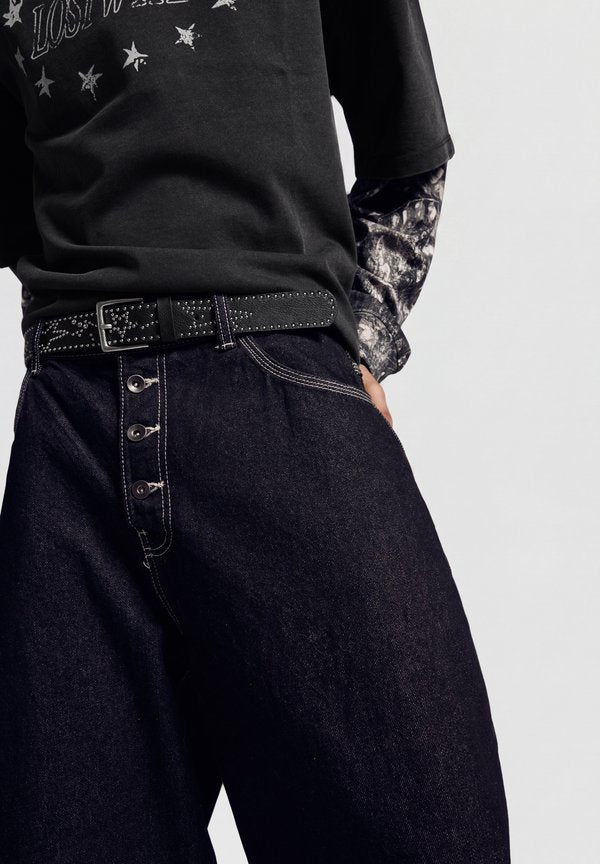 Bershka STUDDED  - Belt - black
