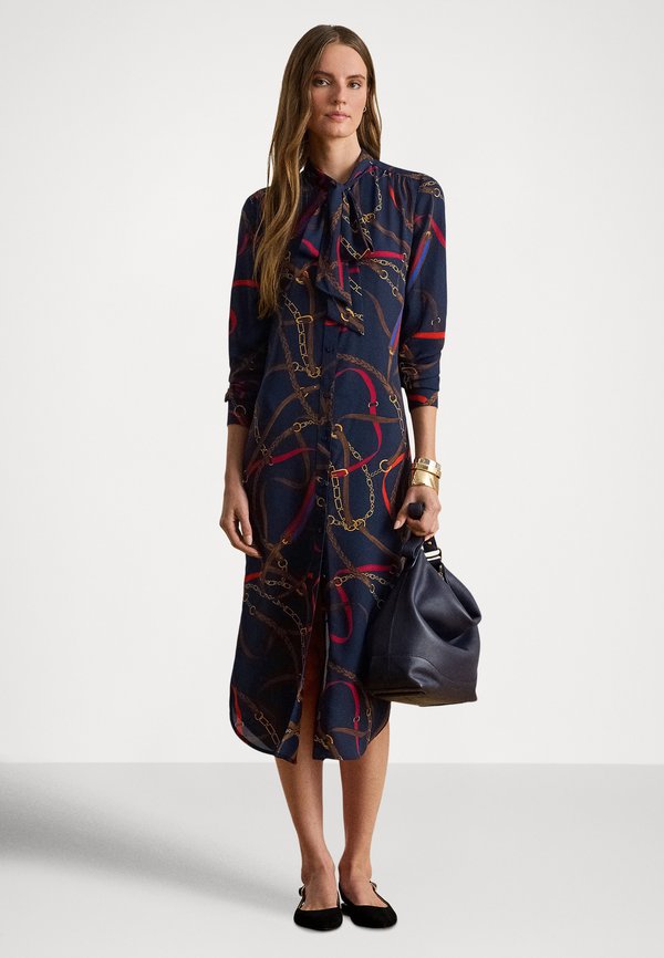 Lauren Ralph Lauren Petite PRINT GEORGETTE TIE-NECK SHIRTDRESS