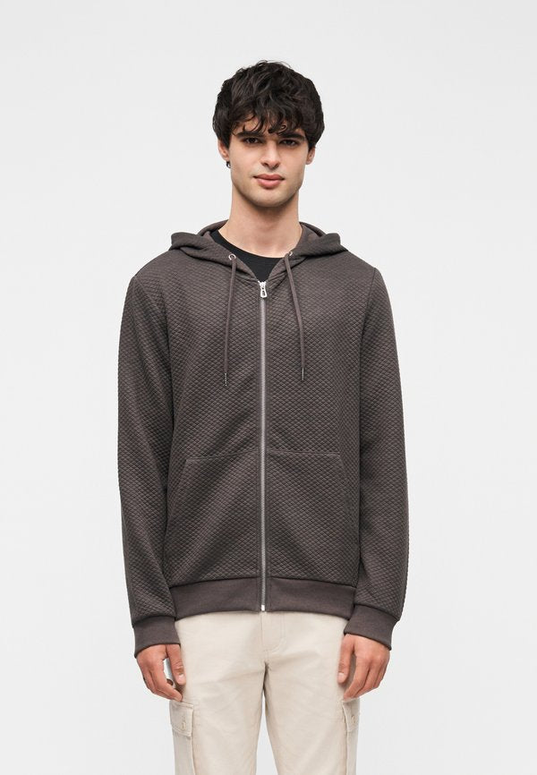 Pier One by Zalando TEXTURED ZIP HOODIE
