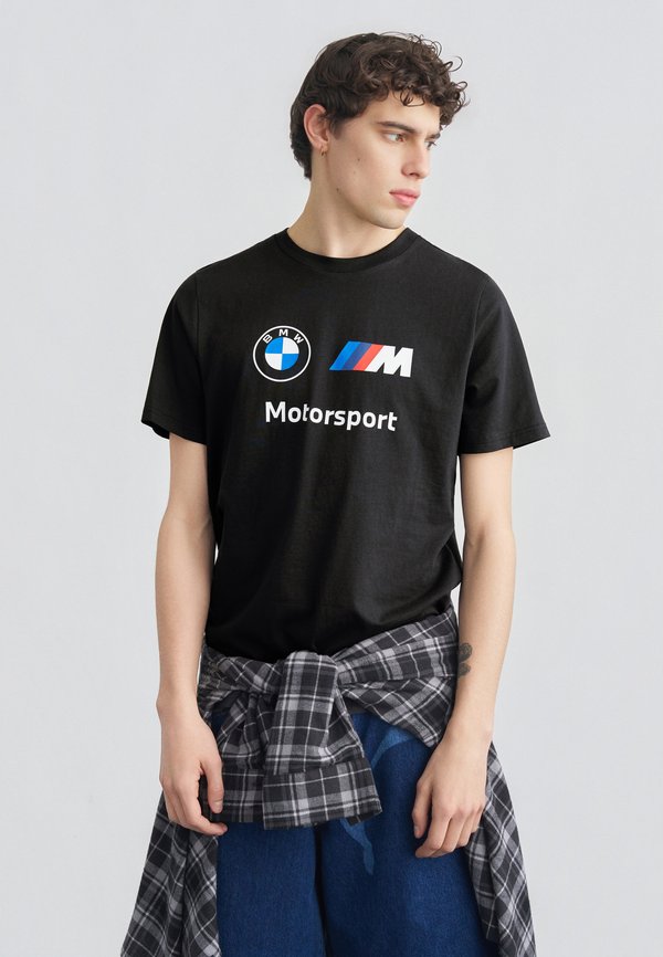 Puma BMW MMS ESS LOGO TEE - Print T-shirt - black