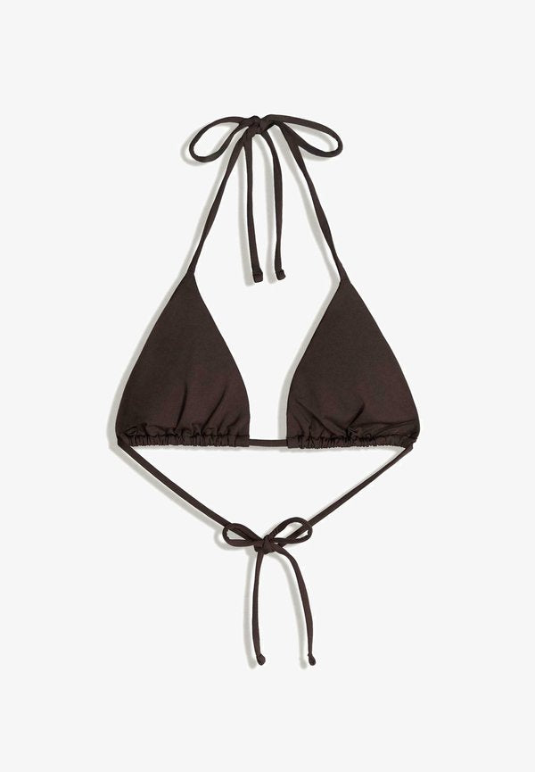 Bershka Bikini top - dark brown