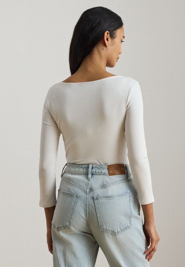Lauren Ralph Lauren RIB-KNIT COTTON-BLEND BOATNECK TEE