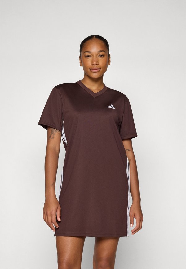 adidas Sportswear SHIFT - Jersey dress - shadow brown
