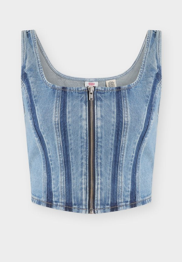 Levi's® SEAMED ZIP BUSTIER - Top - shadow